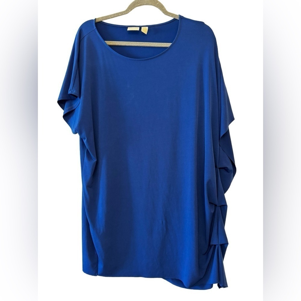 Chicos Cascade Side Ruffle Blouse